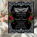 Recherche de masque rouge invitations Vintage
