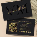 Recherche de domaine cartes visite Noir et or