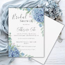 Recherche de blue hydrangea bridal shower invitations Aquarelle