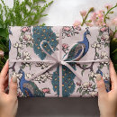 Recherche de oiseau rose papier cadeau Coloré