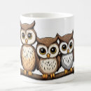 Recherche de hibou de bébé tasses Illustration