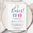 Recherche de jumeaux garçon et fille invitations Pieds bébé
