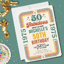 Suche nach vintager 50 geburtstag einladungen Typografie