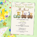 Recherche de animal train anniversaire invitations Choo choo chugga