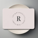 Recherche de monogramme standard cartes visite Simple