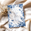 Recherche de floral frame mariage invitations Bleu
