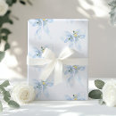 Recherche de fleurs bleu papier cadeau Élégant