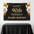 Suche nach 90 geburtstag banner Schwarz und gold