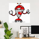 Recherche de robot mignon posters Rétro