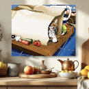 Suche nach neugierige katze poster Blau