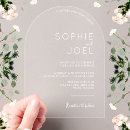 Recherche de transparent mariage invitations Typographie classique chic