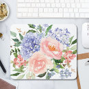 Recherche de floral bleu tapis souris Aquarelle