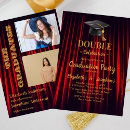 Recherche de joint graduation invitations Double célébration