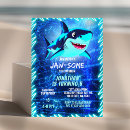 Recherche de shark anniversaire invitations Fête d'anniversaire de requin
