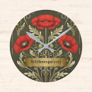 Suche nach rote mohnblumen wanduhren Elegant