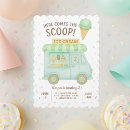 Recherche de camion crème glacée invitations D'été