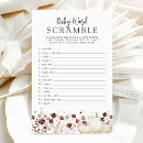 Recherche de baby shower word scramble Automne
