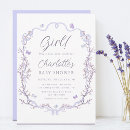 Recherche de lavender baby shower invitations Papillon