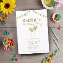 Recherche de ballons colorés invitations Typographie