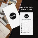 Recherche de sites web cartes visite Noir et blanc