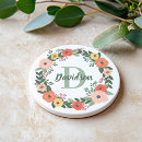 Suche nach florale botanische monogramm untersetzer Für sie