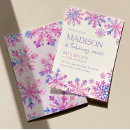Recherche de flocon de neige anniversaire invitations Aquarelle