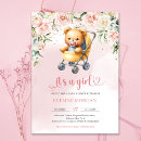 Recherche de poussette bébé invitations C'est une fille