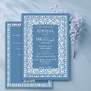 Recherche de floral bleu mariage invitations Téléchargement numérique