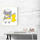 Suche nach gelbe katze poster Weiß