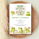 Recherche de ma grenouille anniversaire invitations Boy
