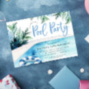 Recherche de bleu piscine invitations Fête du pool
