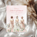 Recherche de rose de femmes invitations Bridesmaid