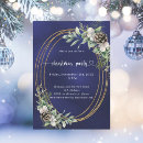Recherche de bleu et or noël invitations Dîner
