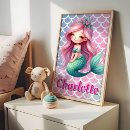 Recherche de sirène mignonne posters Coloré