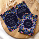 Recherche de mandala coloré invitations Bohème