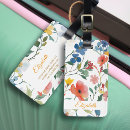 Recherche de flowers bagages étiquettes Aquarelle