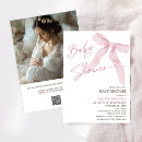 Recherche de bow baby shower fille invitations Minimaliste