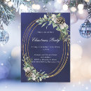 Recherche de bleu et or noël invitations Dîner
