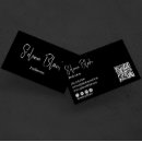 Recherche de fond noir cartes visite Code qr