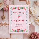 Recherche de cerise vintage invitations Cerise sur le dessus