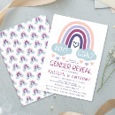 Recherche de rainbow gender reveal invitations Mignon
