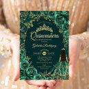 Recherche de emerald green quinceanera invitations Latina espagnole mexicaine