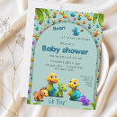 Recherche de dino baby shower invitations Mignon