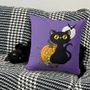 Recherche de chat halloween coussins Citrouille