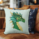Recherche de dragon vert coussins Imaginaire