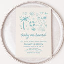 Recherche de surf baby shower invitations Plage