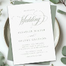 Recherche de vert et blanc mariage invitations De formelle