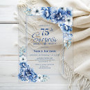 Recherche de blue floral anniversaire invitations Fleurs