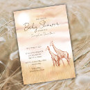 Recherche de la savane africaine invitations Girafe