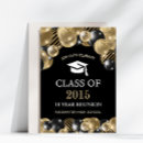 Recherche de class reunion invitations Noir et or